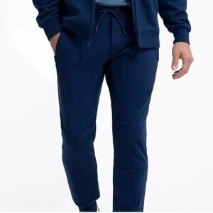 Swet Tailor Stretch Fleece Jogger Pants Admiral Blue Pockets Casual Size XXL NEW